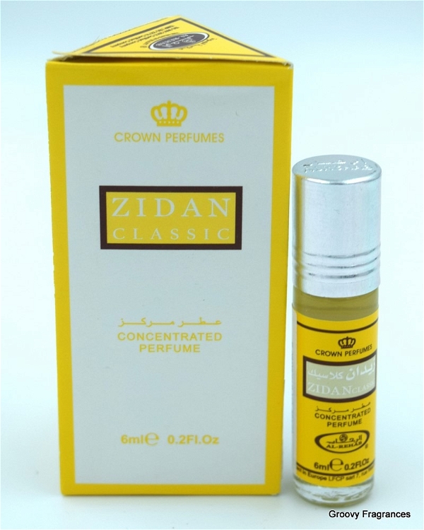 Al Rehab Zidan Classic Crown Perfumes Roll-On Attar Free from ALCOHOL - 6ML