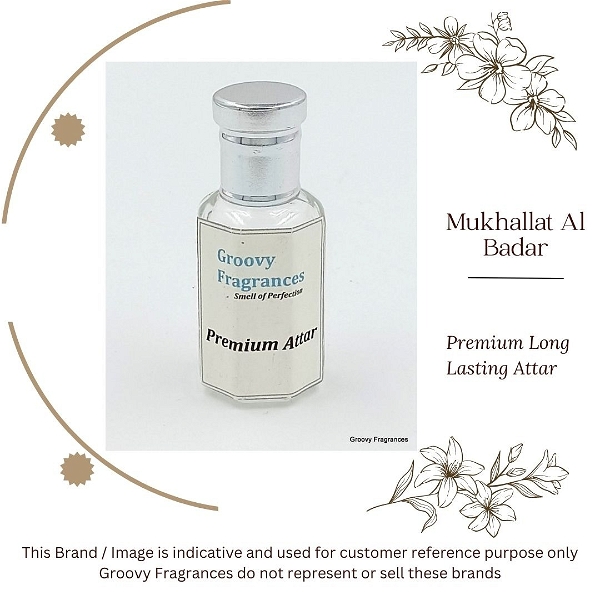 Groovy Fragrances Mukhallat Al Badar Long Lasting Perfume Roll-On Attar | For Men | Alcohol Free - 12ML