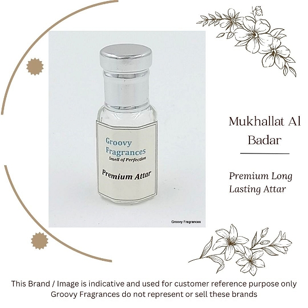 Groovy Fragrances Mukhallat Al Badar Long Lasting Perfume Roll-On Attar | For Men | Alcohol Free - 6ML