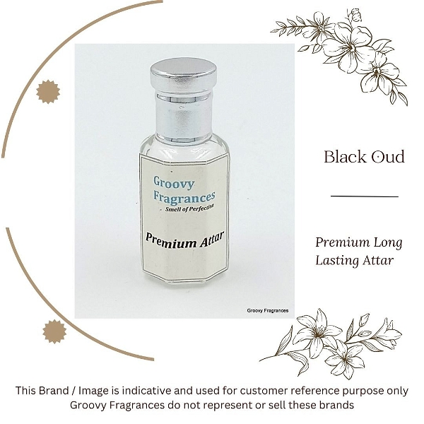 Groovy Fragrances Black Oud Long Lasting Perfume Roll-On Attar | For Men | Alcohol Free - 12ML