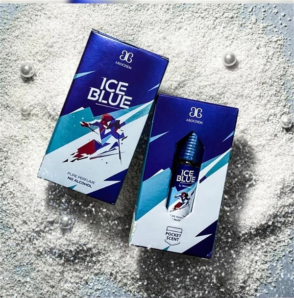 Arochem ice blue perfume roll-on attar free from alcohol - 6ML
