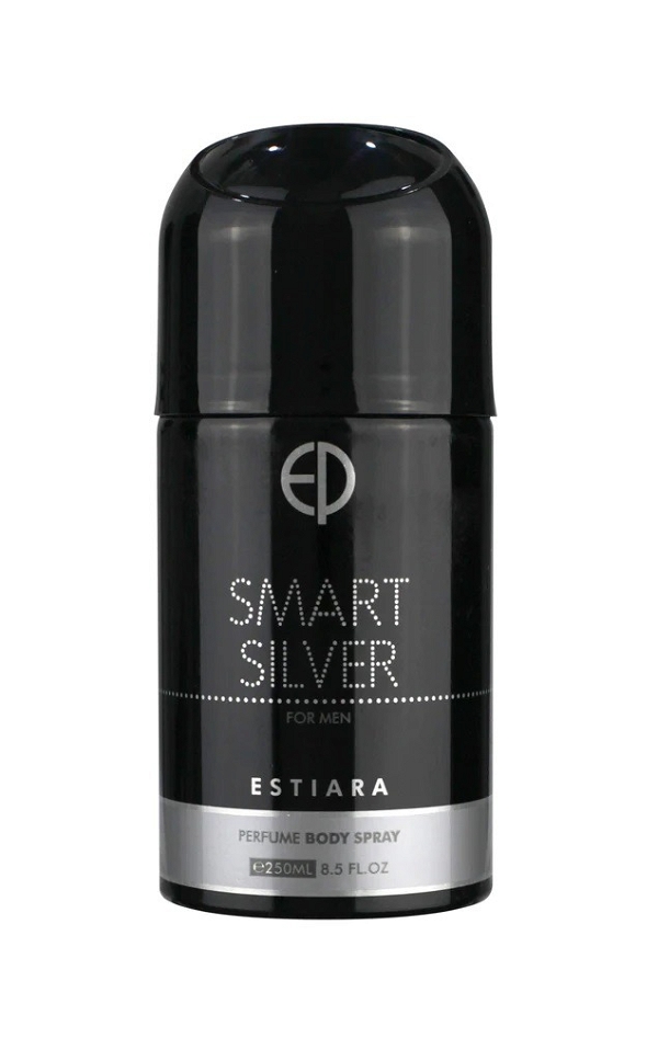 Estiara SMART Silver Perfume Body Spray - For Men (250 ml) - 250ML