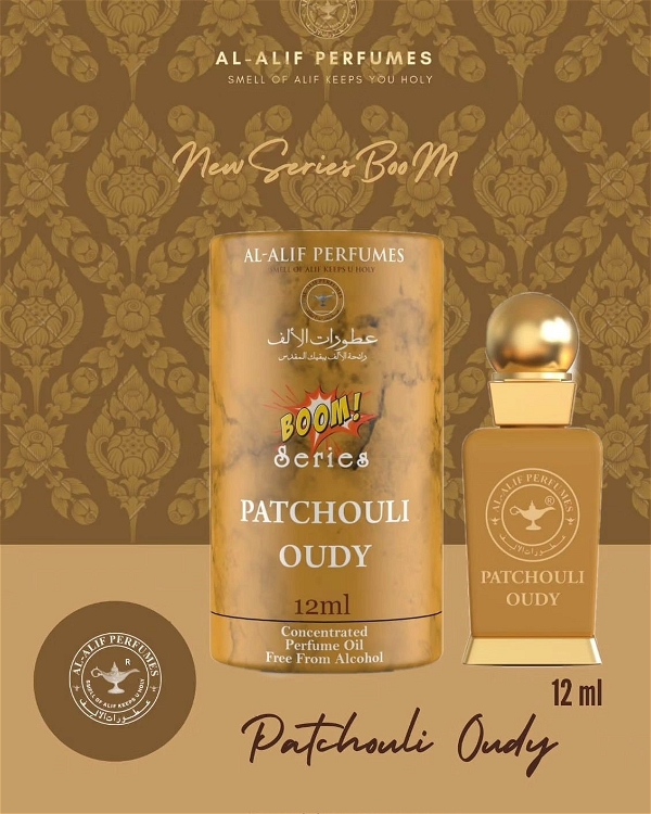 Al Alif PATCHOULI OUDY Boom Series Perfume Roll-On Attar - 12ML