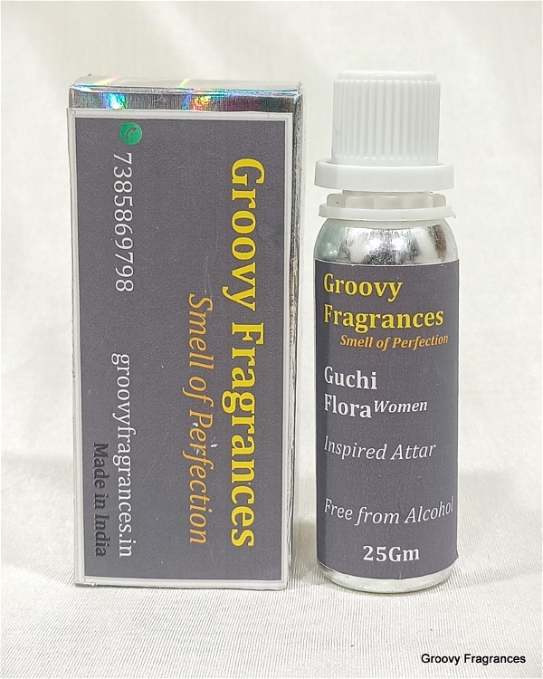 Groovy Fragrances Guchi Flora Long Lasting Perfume Roll-On Attar | For Women | Alcohol Free by Groovy Fragrances - 25Gm