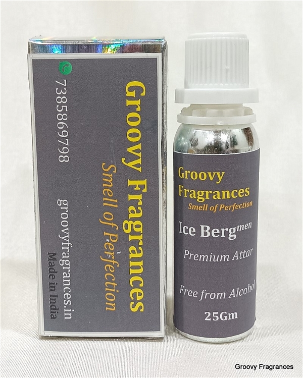Groovy Fragrances ICEBERG Long Lasting Perfume Roll-On Attar | Unisex | Alcohol Free by Groovy Fragrances - 25Gm