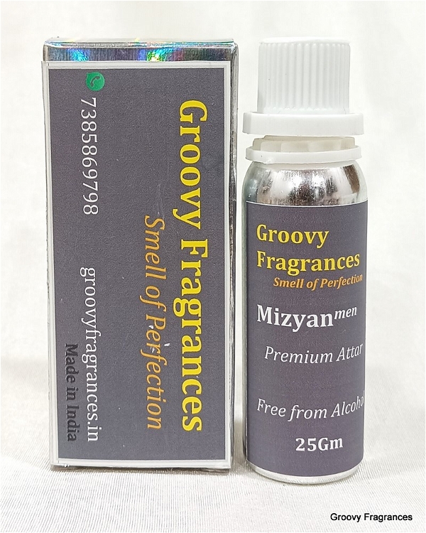 Groovy Fragrances Mizyan Long Lasting Perfume Roll-On Attar | For Men | Alcohol Free by Groovy Fragrances - 25Gm