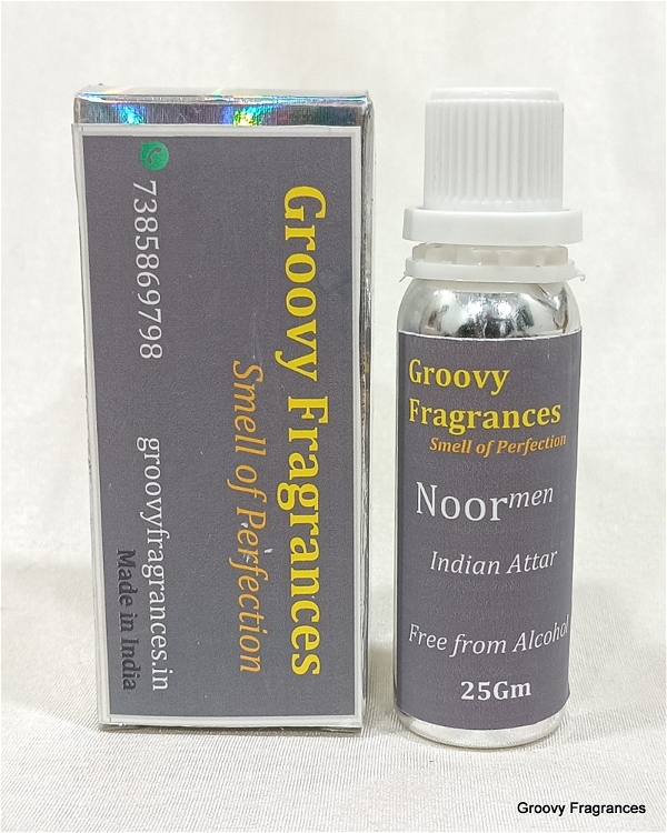 Groovy Fragrances Noor Long Lasting Perfume Roll-On Attar | For Men | Alcohol Free by Groovy Fragrances - 25Gm