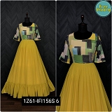 PREMIUM DESIGNER READYMADE GOWN COLLECTIONS - Yellow, XL