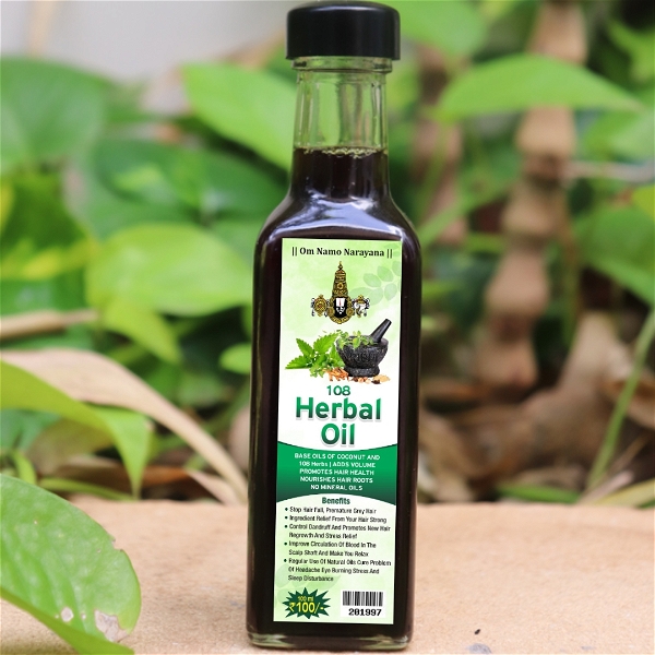 108 Herbs Hair Oil - ( 100ml ) Hair Growth /108 மூலிகைகள் முடி எண்ணெய் - முடி வளர்ச்சி - 1 Bottle - 100 ML