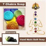 Hand Made 7 Chakara Soap - Charcoal  - 80 Gram