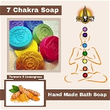 Hand Made 7 Chakara  Soap-Turmeric & Lemongrass - 80 Gram