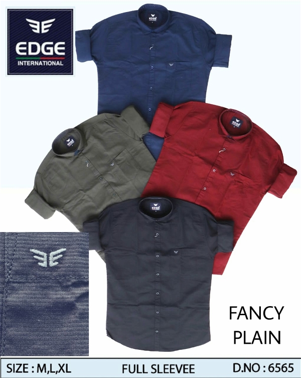 EDGE INTERNATIONAL Fancy Plain Shirt 6565 - M L XL