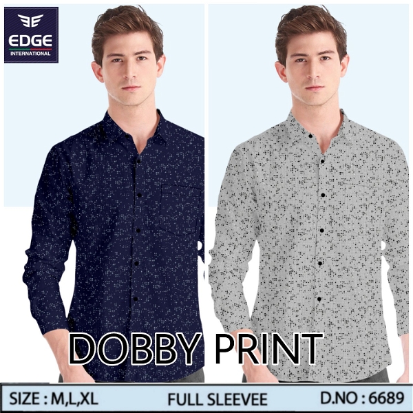 Dobby Print Shirt 6689 - M L XL, 2 . sizes 3 ( M L XL)