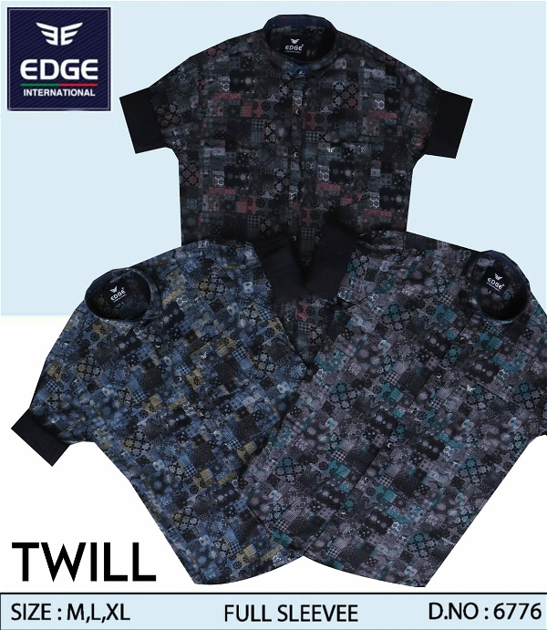 Fancy Twill Printed Shirt 6776 - 3 Sizes : 3 ( M L XL)