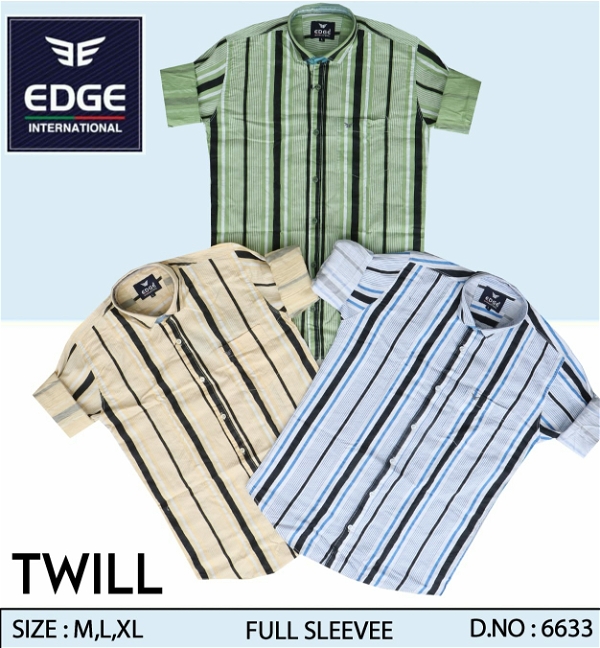 Fancy Twill Printed Shirt 6633 - 3 . Sizes: 3 ( M L XL)