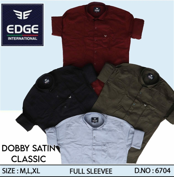 Dobby Satin Classic Shirt 6704 - 4 . Sizes: 3 (M L XL)