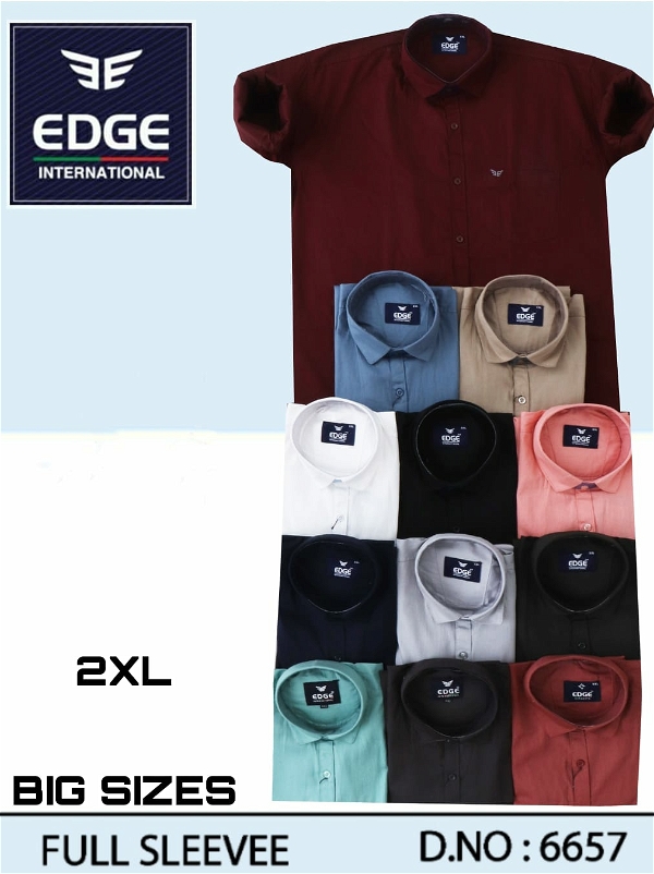 Fancy Plain Shirt 6657 - 12 in 2XL size
