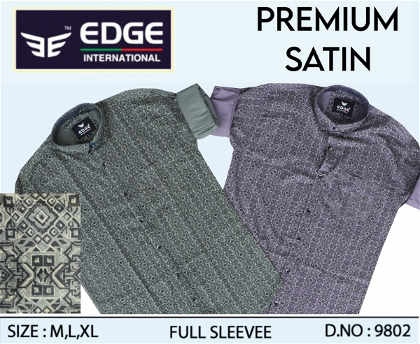 Premium Satin Shirt 6802 - 2 . Sizes: 3 ( M L XL)