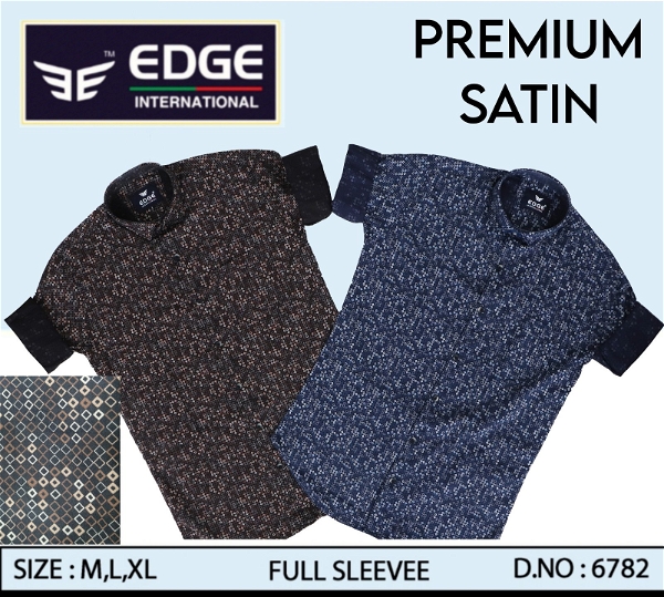 Premium Satin Shirt 6782 - 2 . Sizes: 3 ( M L XL)