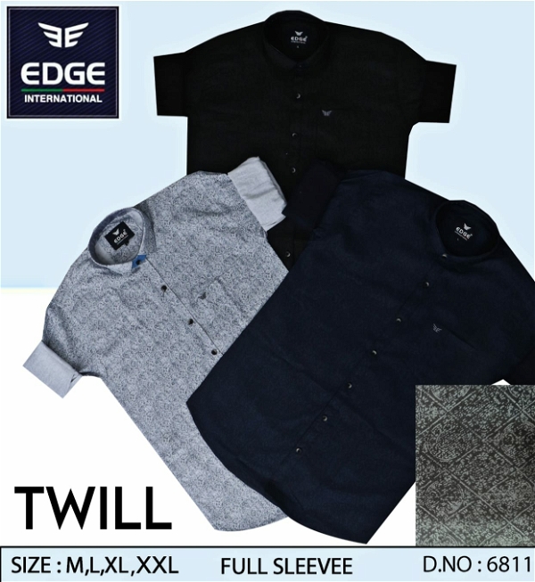 Fancy Twill Printed Shirt 6811 - 3 . Sizes: 4 (M L XL XXL)