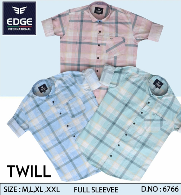 Fancy Twill Check Shirt 6766 - 3 , sizes: 4 ( M L XL XXL)