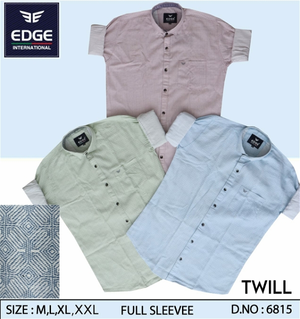 Fancy Twill Printed Shirt 6815 - 3 . Sizes: 4 (M L XL XXL)
