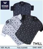 Fancy Twill Printed Shirt 6830 - 3 . Sizes: 3 ( M L XL )