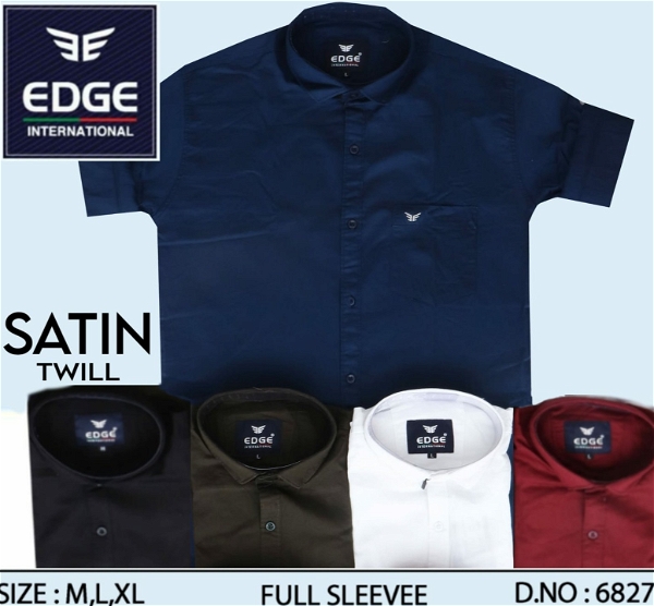 Fancy Satin Twill Shirt 6827 - 5 . Sizes:3 ( M L XL )