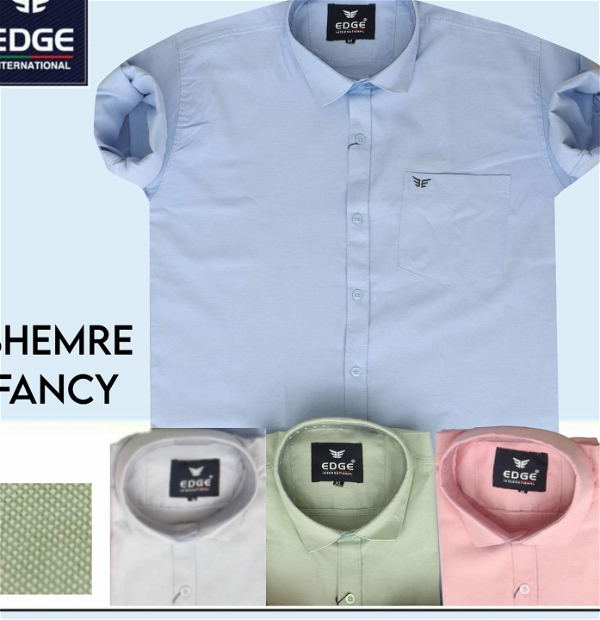 Fancy Shemre Plain Shirt 6865 - 4 . Sizes: 3 ( M L XL )