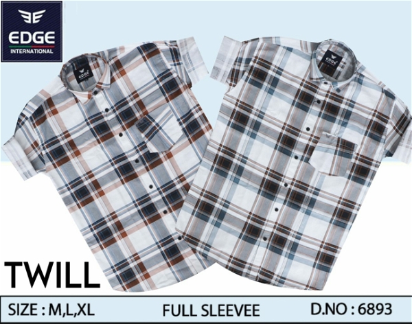 Fancy Twill Check Shirt 6893 - 2 . Sizes: 3 (M L XL )