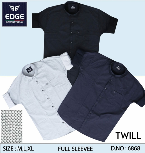 Fancy Twill Plain Shirt 6868 - 3 . Sizes: 3 ( M L XL )