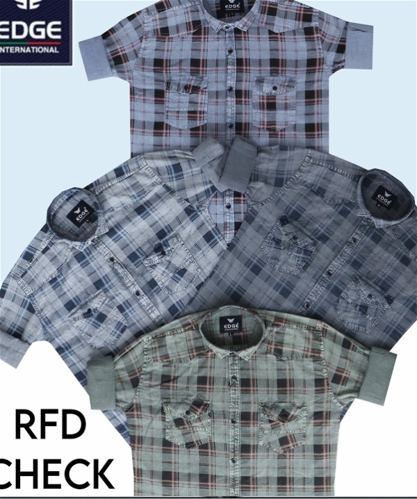 RFD Check Double Pocket Shirt 6743 - 4 . Sizes: 3 ( M L XL)