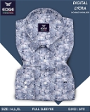 Digital Lycra Printed Shirt 6911 - 2 . Sizes: 3 ( M L XL )