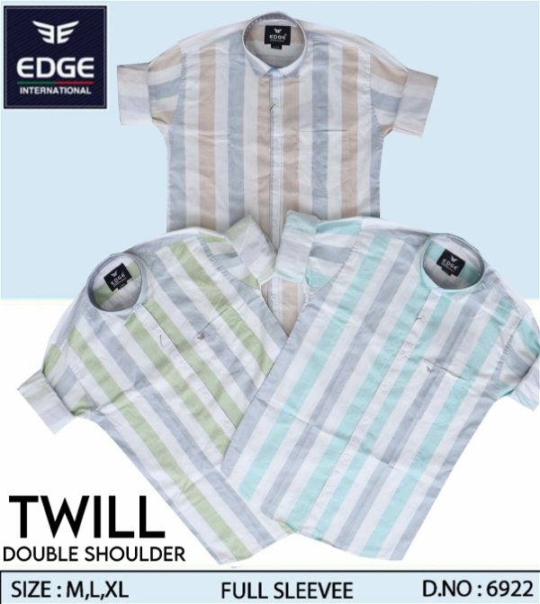 Fancy Twill Lining Shirt 6922 - 3 . Sizes: 3 ( M L XL )