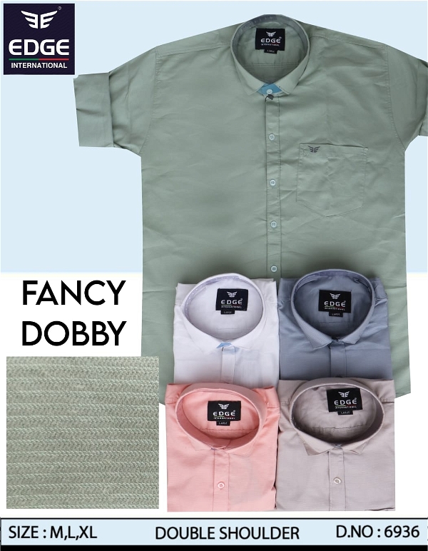 Fancy Dobby Plain Shirt 6936 - 5 . Sizes  : 3 ( M L XL )