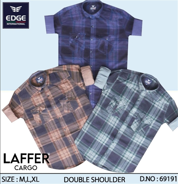 Laffer Cargo Check Shirt 69191 - 3 . Sizes : 3 ( M L XL )