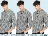 Digital Lycra Printed Shirt 6951 - 3 . Sizes : 3 ( M L XL )