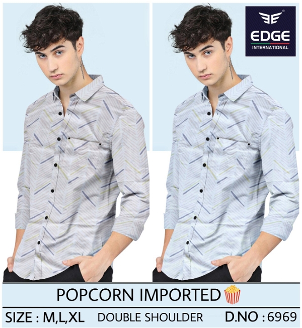 Popcorn Imported Printed Shirt 6969 - 2 . Sizes : 3 ( M L XL )