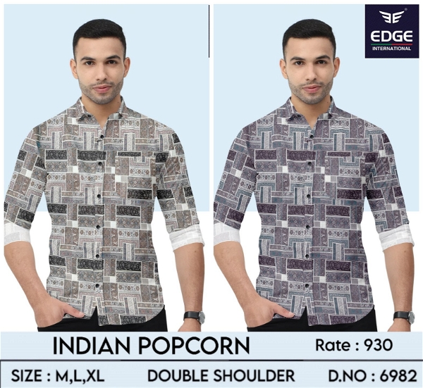 Fancy Popcorn Indian Shirt 6982 - 2 . Sizes : 3 ( M L XL )