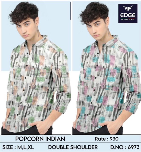 Fancy Popcorn Indian Shirt 6973 - 2 . Sizes : 3 ( M L XL )