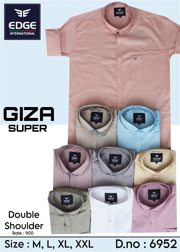 GIZA Super Plain Shirt 6952 - 9 . Sizes : 4 ( M L XL XXL )