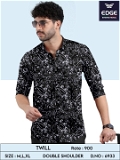 Fancy Twill Printed Shirt 6933 - 2 . Sizes : 3 ( M L XL )