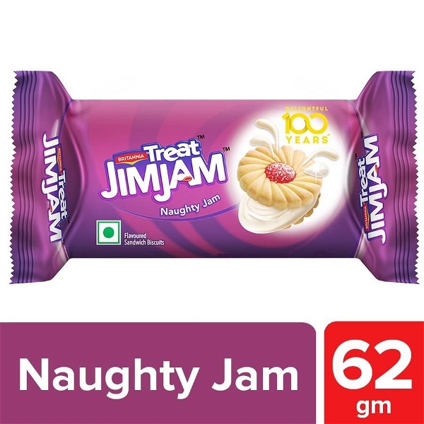Britannia Treat Jim-Jam Cream Biscuits - 62 Gm