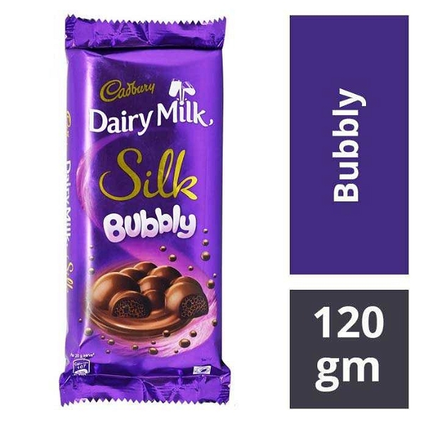 Cadbury Dairy Milk Silk Bubbly Chocolate - 120 Gm