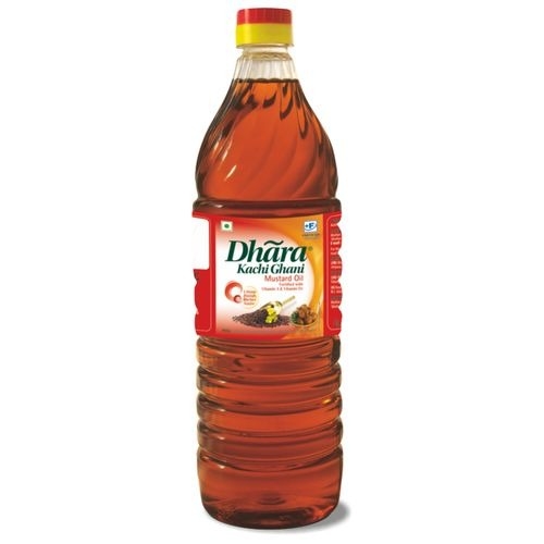 Dhara Kachighani Mustard Oil: 1 L Bottle