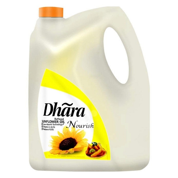 Dhara Nourish Refined Sunflower Oil - 5 L
