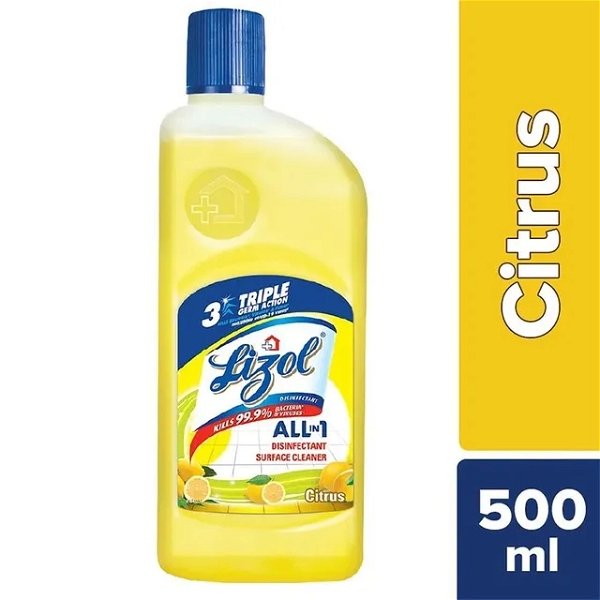 Lizol Disinfectant Surface Cleaner - Citrus - 500 Ml
