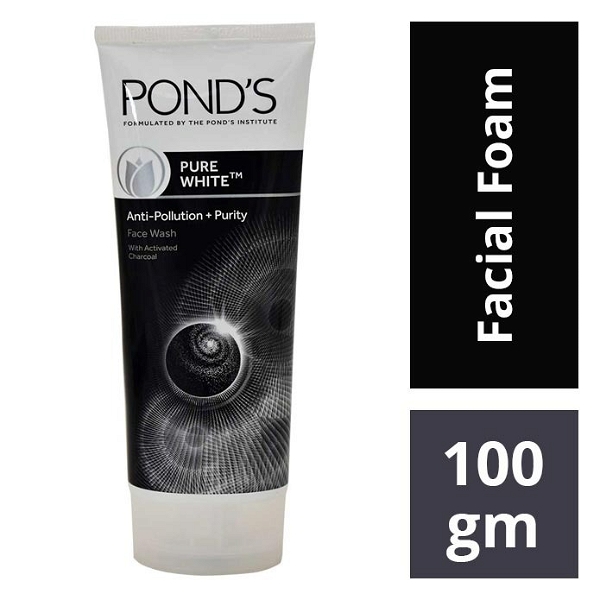 Pond's Pure White Anti-Pollution + Purity Face Wash - 100 Gm