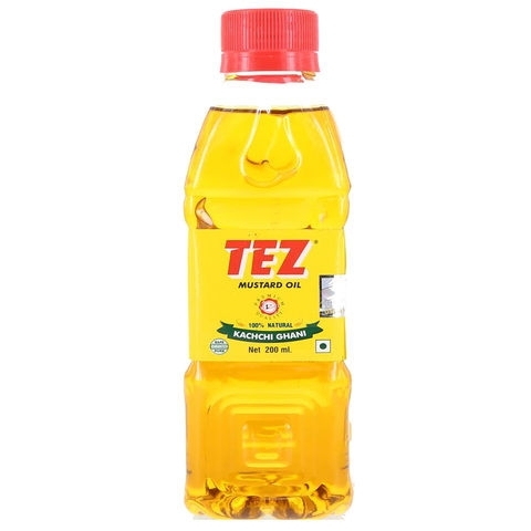 Tez Mustard Oil (Kachchi Ghani) - 200 Ml
