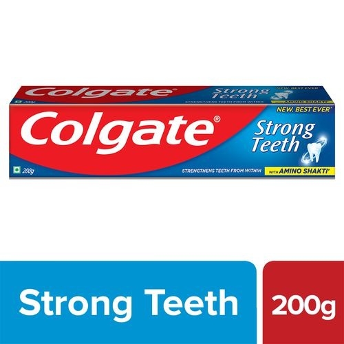 Colgate Strong Teeth Toothpaste With Amino Shakti - 200 Gm